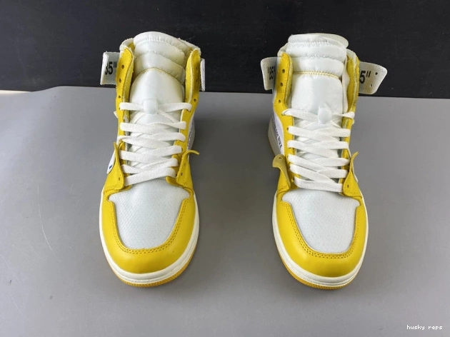Rep Husky Air White Yellow-Cone Powder Off-White 1 Jordan NRG x Dark AQ0818-149 0729